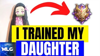 I Taught My 7 Year Old DAUGHTER How To Play Mobile Legends! 100k Subscriber Special