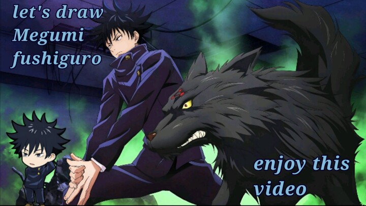 draw Megumi fushiguro "jujutsu kaisen"