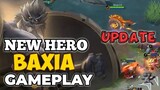 NEW HERO BAXIA GAMEPLAY | UPCOMING HERO UPDATE | MOBILE LEGENDS