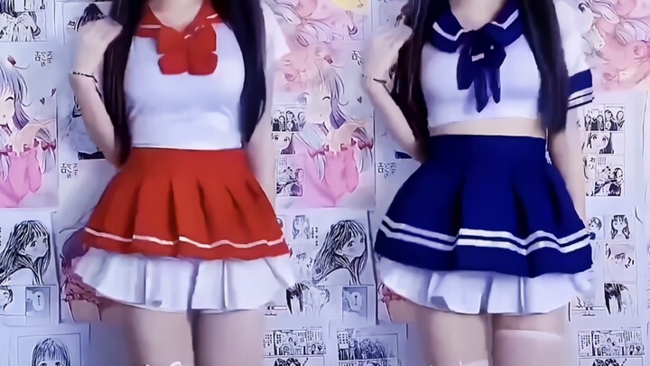 Encourage fans to quit masturbation on the seventh day 1.0, double ponytails, white lace, red and bl