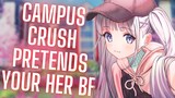 {ASMR Roleplay} Campus Crush Pretends Your Her Boyfriend