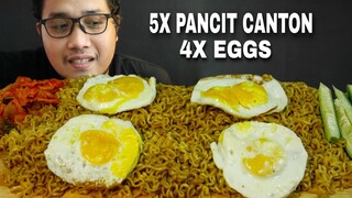 5X LUCKY ME PANCIT CANTON + 4X SUNNY SIDE UP EGGS MUKBANG | BIOCO FOOD TRIP