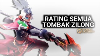 RATING SEMUA TOMBAK ZILONG | MLBB