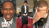FIRST TAKE | Stephen A laughs at Russell Westbrook's Met Gala Fit from Thom Browne: "Swagger I Need"
