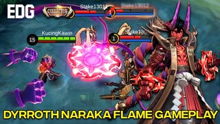 DYRROTH NARAKA FLAME | JANUARY 2023 COLLECTOR NEW SKIN FULL EFFECT GAMEPLAY | NEW SKIN GAMEPLAY MLBB