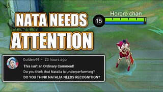 SAME COMMENT FOR 2 WEEKS!? BUFF NATALIA PLEASE!
