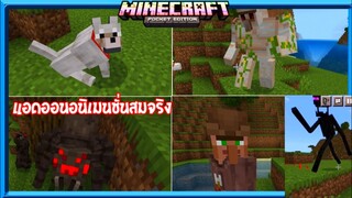 มายคราฟรแจกสอนลงแอดออนมอดอนิเมชั่นสัตว์และมอนสเตอร์ แบบสมจริง Minecraft pe Addon Mob animation 1.17