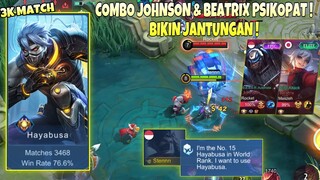 TOP 15 GLOBAL ! KETEMU COMBO JOHNSON PSIKOP4T + BEATRIX BIKIN JANTUNGAN ! Stenly Hayabusa !