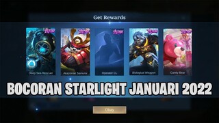 UPDATE BOCORAN SKIN STARLIGHT JANUARI 2022 - JANUARY STARLIGHT REWARDS | MOBILE LEGENDS