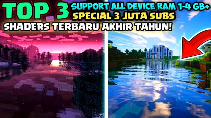 TOP 3 SHADERS MCPE TERBARU 1.20! SUPPORT SEMUA HP KENTANG RAM 1GB+ - Mcpe Shaders RENDER Dragon