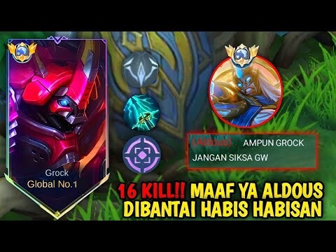 ALDOUS BUKAN LEVELNYA GROCK❗❗ MAAF YA ALDOUS  DIBANTAI HABIS HABISAN ❗❗  BEST BUILD GROCK 2024