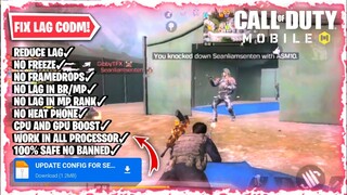 COD MOBILE SEASON 1 CONFIG FOR LOW END DEVICE | FIX LAG CALL OF DUTY MOBILE | GAMERDOES