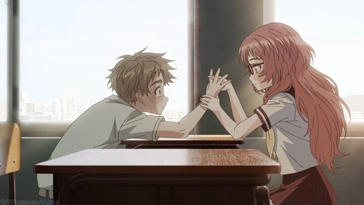 Mie plays with Komura's hand | The Girl I Like Forgot Her Glasses