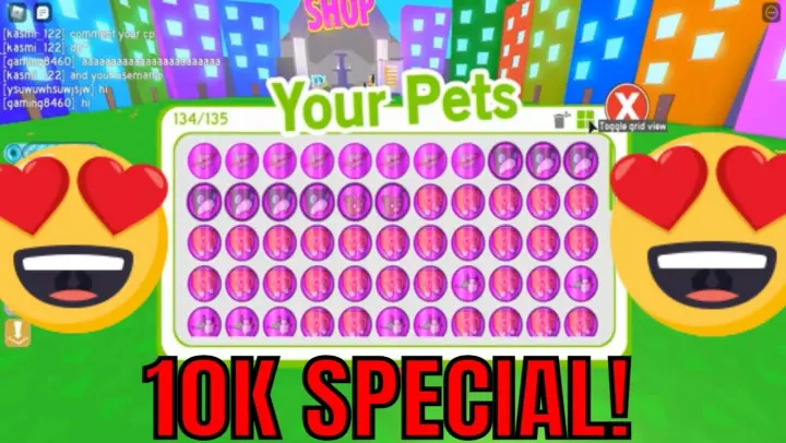 PET SIMULATOR ONCE IN A LIFETIME 10K SPECIAL!
