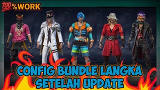 WAJIB DI COBA !! CONFIG BUNDLE LANGKA TERBARU SETELAH UPDATE + EMOTE KEREN | GARENA FREE FIRE