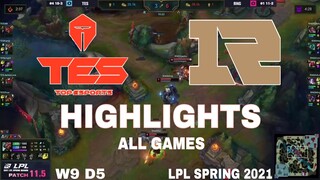 Highlight RNG vs TES All Game LPL Mùa Xuân 2021 LPL Spring 2021 Royal Never Give Up vs Top Esports