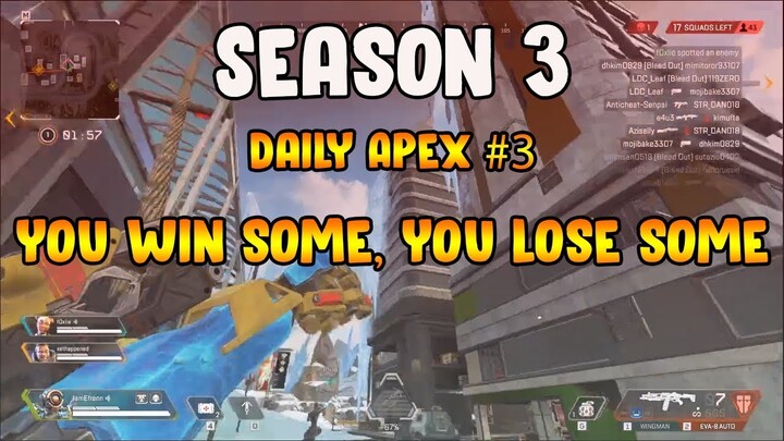 Daily Apex #3 ▐ Apex Legends S3▐ Winning some and losing some