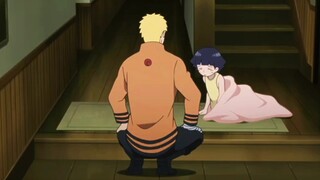 Naruto menampar dirinya sendiri dua kali karena menemani putrinya membeli Kyuubi.