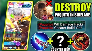 REASON WHY PAQUITO USERS HATE MY YIN | SIDELANE BEST BUILD AND EMBLEM | MOBILE LEGENDS