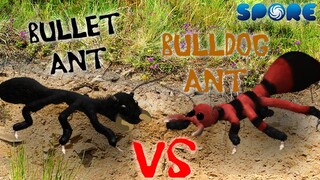 Bullet Ant vs Bulldog Ant | Insect Warzone | SPORE