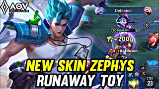 AOV : NEW SKIN ZEPHYS RUNAWAY TOY - ARENA OF VALOR LIÊNQUÂNMOBILE ROV