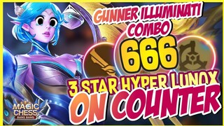 INI COUNTER 3 STAR LUNOX ! COMBO 666 GUNNER UNLIMITED ULTIMATE ! MAGIC CHESS