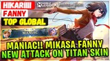 MANIAC!! Mikasa Fanny, New MLBB × Attack On Titan Skin Gameplay [ Top Global Fanny ] Hikariiii