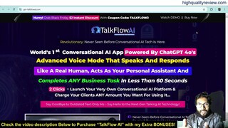 TalkFlow AI Review – Conversational AI Speaks _ Responds Like A Real Human!