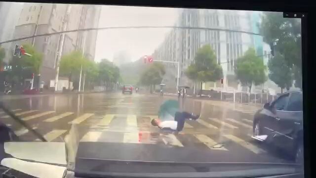 Dont rush when you cross the roads in rain