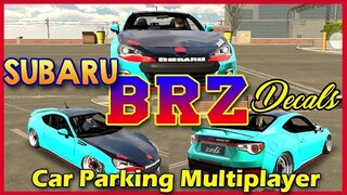 BEST SUBARU BRZ DECALS | Car Parking Multiplayer | New Update | zeti