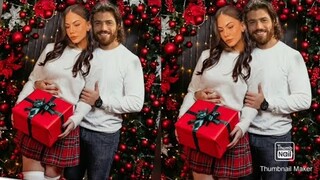 Can Yaman and Demet Ozdemir celebrating a Christmas party together so sweet