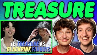 TREASURE as BLACKPINK Fanboys REACTION!!