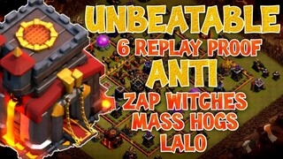 NEW TH10 WAR BASE + REPLAY PROOF | ANTI ZAP WITCHES / MASS HOGS / LALO + LINK | CLASH OF CLANS