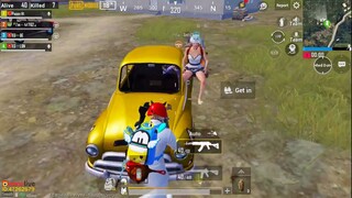 PUBG Mobile - Công Nhà IQ Khi Gặp Địch Thả Bom Chặn Cửa | Bộ Quần Áo Trắng Cực Đẹp