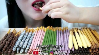 Jane Asmr Pocky multiple flavors mukbang