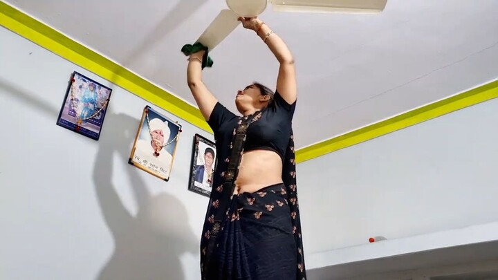 🌺Aaj pure din bhar jamkar saaf safai ki -- housewife saree vlog #sareevlog