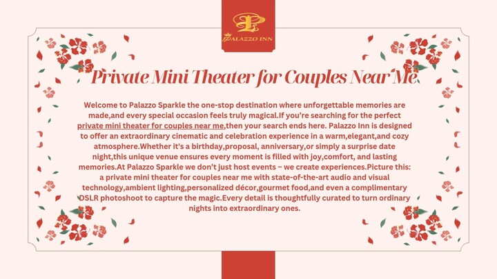 Private Mini Theater for Couples Near Me