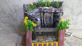 DIY aquarium decoration using Styrofoam box