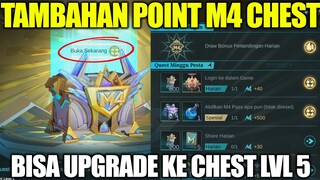 TAMBAHAN POIN M4 CHEST UNTUK UPGRADE CHEST KE LEVEL 5, BISA DAPAT SKIN EPIC LIMITED! | MOBILE LEGEND