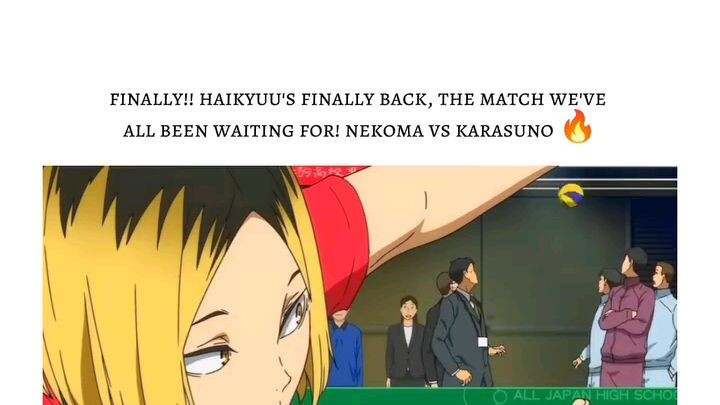 Finally, the match of Karasuno and Nekoma.