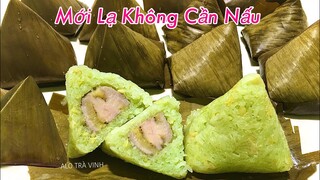 BÁNH Ú CHUỐI- Vị lá dứa đậu xanh lạ miệng, không nấu, nhanh gọn rất ngon- Banana sticky rice