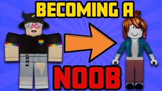 Becoming a NOOB for a day (roblox)