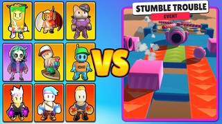 ALL NEW SKIN 0.48 Beta vs New Map STUMBLE TROUBLE | Stumble Guys