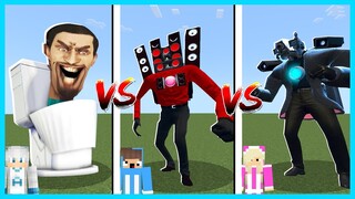 MIPAN & ZUZUZU Buat SKIBIDI TOILET VS SPEAKER MAN VS CAMERA MAN Di Minecraft! SIAPAKAH PALING KUAT