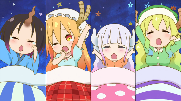 【1080P+/60 เฟรม】Kobayashi’s Dragon Maid (ทั้งสองซีซั่น) OP+ED ไม่มีคำบรรยาย ไม่มีตาราง STAFF เวอร์ชั