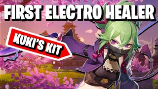 FIRST LOOK Kuki Shinobu Kit Electro Sword Healer | Genshin Impact 2.7