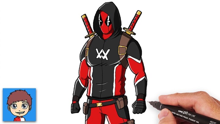 Cara Menggambar Alan Walker + Deadpool dengan Mudah