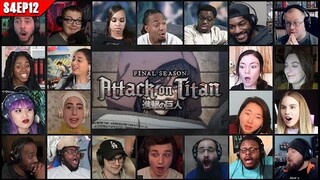 [20+ React Full Episode] Attack on Titan Season 4 Episode 12 Reaction Mashup