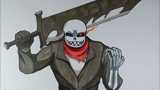 How To Draw homicide sans Undertale Cách vẽ sans sát thủ mới