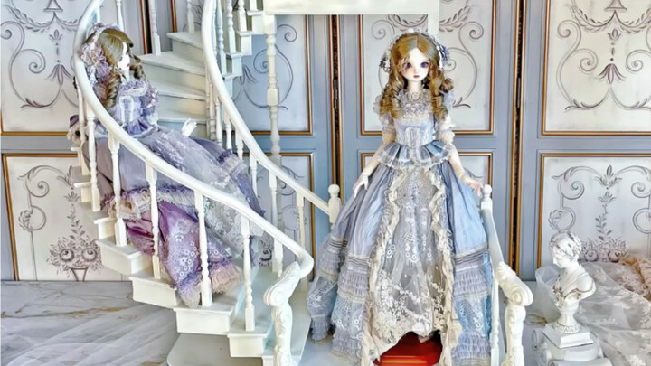 Bjd doll self-painted stairs